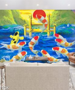 tranh cá chép hóa rồng TT1180