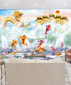 tranh cá chép hóa rồng TT1182