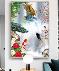 Tranh cá chép hóa rồng