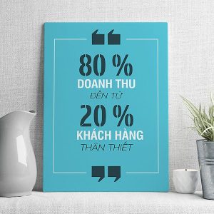 80% doanh thu đến từ 20% khách hàng thân thiết