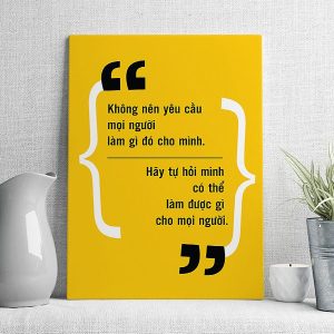 Không nên yêu cầu mọi người làm gì đó cho mình