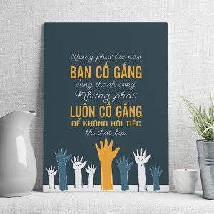 Không phải lúc nào bạn cố gắng cũng thành công nhưng phải luôn cố gắng để không hối tiếc