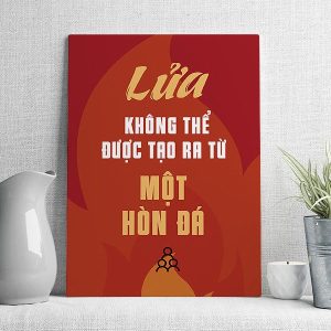 Lửa không thể được tạo ra từ một hòn đá