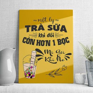 Một ly trà sữa khi đói con hơn 1 bọc mì gói khi no