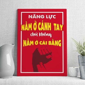 năng lực nằm ở cánh tay chứ không nằm ở cái bằng