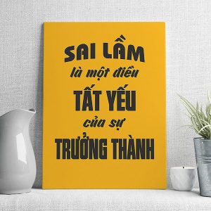 Sai lầm là một điều tất yếu của sự trưởng thành