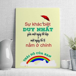 Sự khác biệt duy nhất giữ một ngày tốt đẹp và một ngày rồi tệ nằm ở chính thái độ của bạn