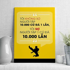 tôi không sợ người tập 10000 cú đá 1 lần tôi sợ người tập 1 cú đá 10000 lần