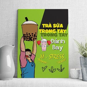 trà sữa trong tay đánh bay stress