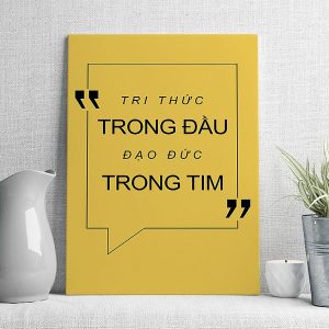tri thức trong đầu đạo đức trong tim mẫu 2