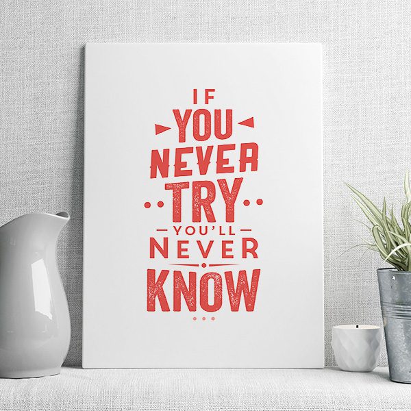 if you never try you'll never know mẫu 2