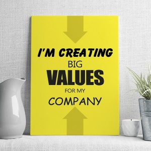 I'm creating big calues for my company
