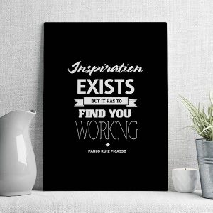 inspiration exists but it has to find you workings