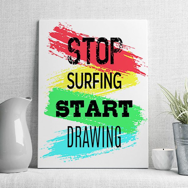 stop surfing start drawing