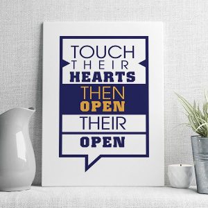 touch their hearts then open their open