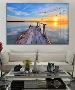 Tranh phong cảnh bình minh trên biển TT1188