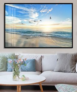 Tranh phong cảnh bình minh trên bãi biển TT1197