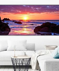 Phong cảnh bình minh trên bờ biển êm đềm TT1205