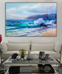 Phong cảnh sóng đánh bờ biển cát vàng TT1212