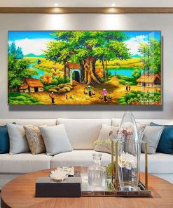 tranh đồng quê sơn dầu TT1290