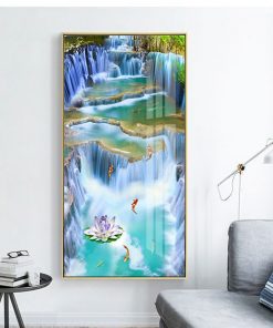 tranh thác nước phong thủy TT1308
