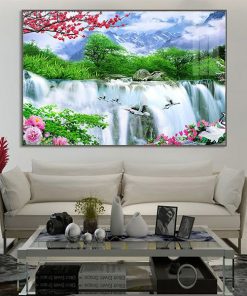 tranh thác nước phong thủy TT1310