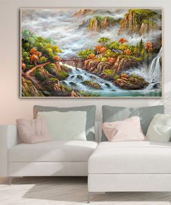 tranh thác nước phong thủy TT1316