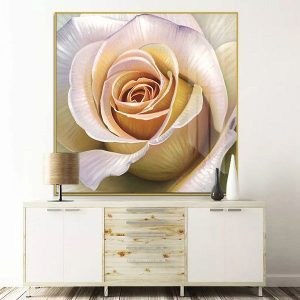 Tranh hoa hồng trắng vẽ nghệ thuật TT1361