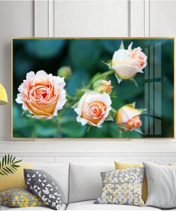 tranh hoa hồng phù hợp không gian phòng khách