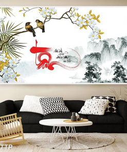 tranh thư pháp chữ tâm TT1483