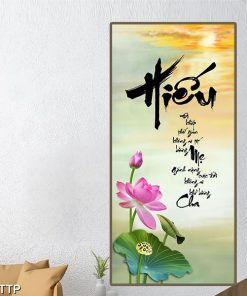 tranh chữ hiếu thư pháp TT1489
