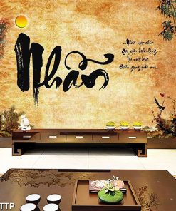 tranh chữ nhẫn thư pháp TT1501