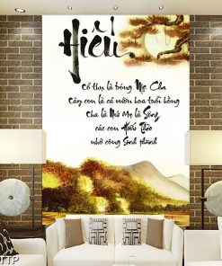tranh chữ hiếu thư pháp TT1514