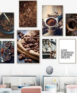 Bộ 8 tranh treo tường quán cafe TT3406