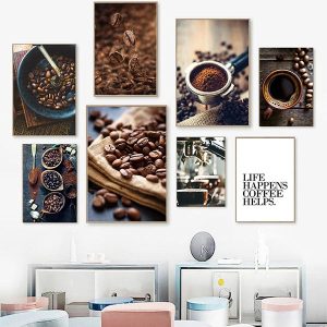Bộ 8 tranh treo tường quán cafe TT3406