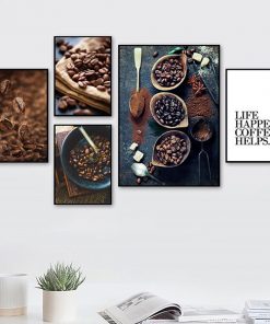 Bộ 5 tranh treo tường quán cafe vintage TT3407