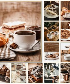 Bộ 12 tranh treo tường quán cafe hiện đại TT3413