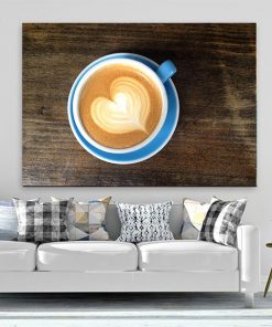 Cốc cafe capuchino hình trái tim đẹp TT3425