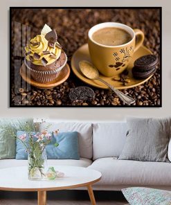 Cốc cafe sữa và bánh TT3434