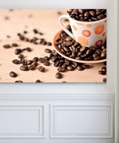 Tranh cốc cafe và hạt coffe TT3440