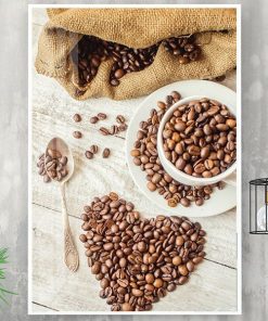 Tranh hạt coffee sắp xếp nghệ thuật TT3448