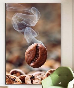 Tranh chụp cận cảnh hạt coffee vừa rang xong TT3449
