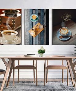 Bộ 3 tranh treo quán cafe nghệ thuật TT3462