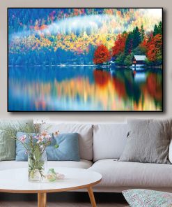 Tranh phong cảnh mặt hồ