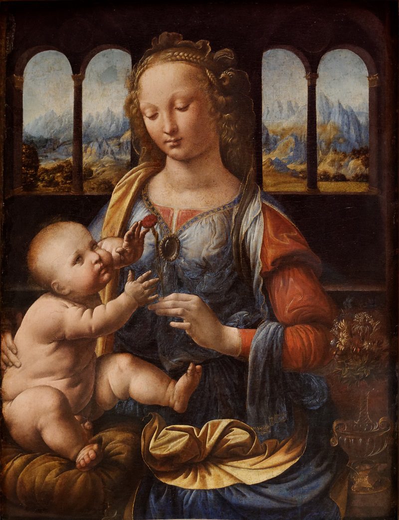 Bức tranh Madonna Of The Carnation của leonardo da vinci