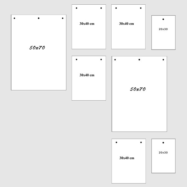 định vị bộ 8 tranh treo quán cafe TT3408