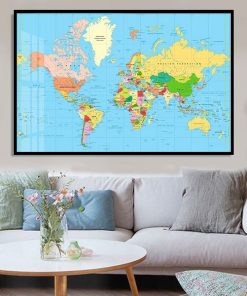 tranh bản đồ thế giới TT3537