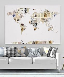 tranh bản đồ thế giới ngộ nghĩnh TT3542