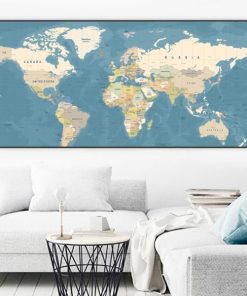 tranh bản đồ thế giới TT3545