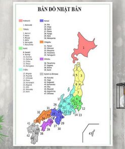 tranh bản đồ nhật bản TT3550
